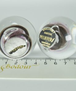 Presse-papier donkerpaars waterplant klein set van twee - Pfeiffer glas