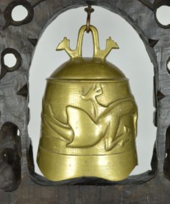 Balinese gong met hamer - hout met koper