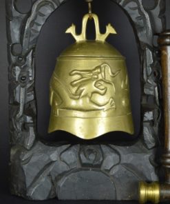 Balinese gong met hamer - hout met koper