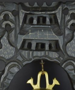 Balinese gong met hamer - hout met koper