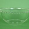 Schaal kleurloos glas met parelrand