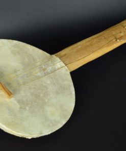 Snaarinstrument met aap - kalebas, hout en dierenhuid