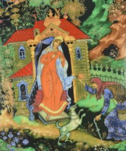 Wandbord Tianex nr. 2. De prinses en de 7 Bogatyrs - Russisch sprookje - porselein