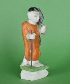 Boeddhistische monnik met wandelstok - marmer