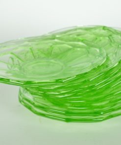 Uranium glazen schotels - set van 10