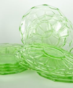 Uranium glazen schotels - set van 10