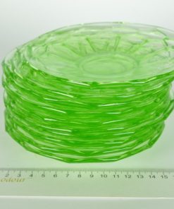 Uranium glazen schotels - set van 10