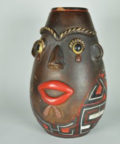 Vaas met gezicht - Aardewerk