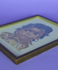 Borduurwerk portret van een Indiaas meisje