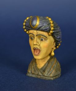 Gouden Gaper met zwart met gouden tulband miniatuur replica - kunsthars