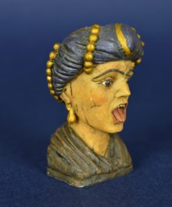 Gouden Gaper met zwart met gouden tulband miniatuur replica - kunsthars