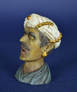 Gouden Gaper witte tulband met goud miniatuur replica - kunsthars