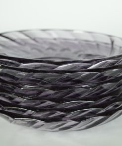 Schotels van paars glas -set van 6