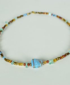 Halsketting goudkleurig met Turkoois