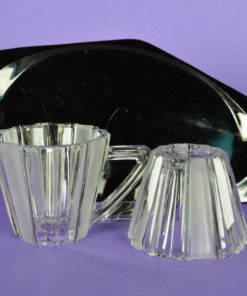 Roomstel Leerdam glas zwart en kleurloos - 3 delig