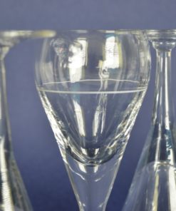 Wijnglazen kristal met witte bies - set van 6