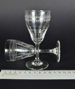 Gegraveerde bruidsglaasjes - 1890