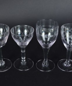 Portglazen gegraveerd - set van 4