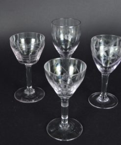 Portglazen gegraveerd - set van 4