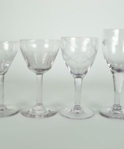 Portglazen gegraveerd - set van 4