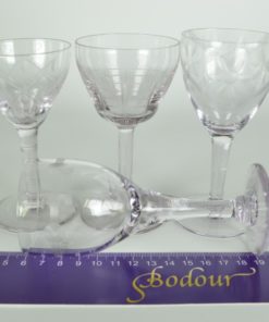 Portglazen gegraveerd - set van 4