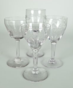 Portglazen gegraveerd - set van 4