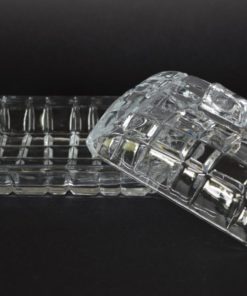 Botervloot met vierkantjes - kleurloos glas