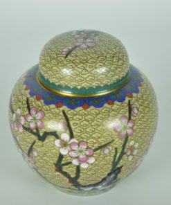 Gemberpot met Japanse kersenbloesem - koper en emaille Cloisonné