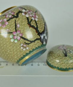 Gemberpot met Japanse kersenbloesem - koper en emaille Cloisonné