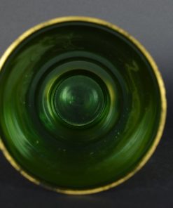 Vaas met gouden draken - groen glas