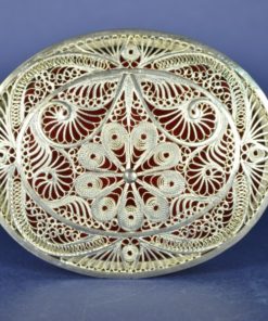 Doosje zilverkleurig filigrain