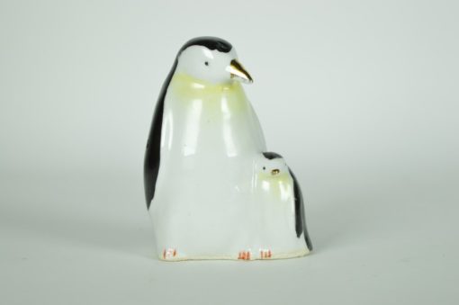 Pinguïn met jong - porselein
