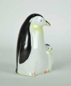 Pinguïn met jong - porselein
