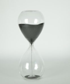 Zandloper met zwart zand - glas