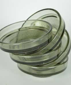 Dessertschalen grijs glas