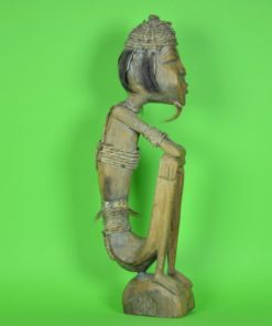 Hurkende man Afrikaanse beeld van hout