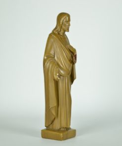 Jezus Heilig Hart beeld - bruin - keramiek