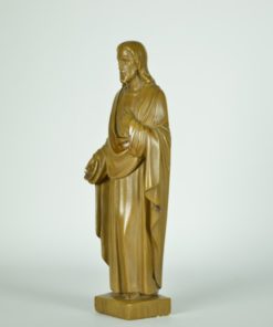 Jezus Heilig Hart beeld - bruin - keramiek