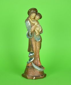 Mariabeeld met kind op maansikkel - steen