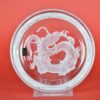 Schotel met Intaglio Draak - Hoya Japan - kleurloos Kristal