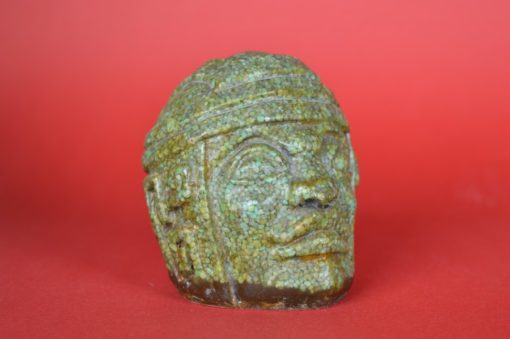 Olmeken hoofd Mexico - groen steen mozaiek