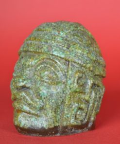 Olmeken hoofd Mexico - groen steen mozaiek