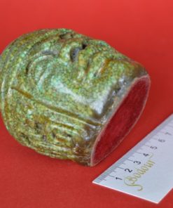 Olmeken hoofd Mexico - groen steen mozaiek