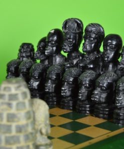 Schaakstukken - Afrikaanse figuren van steen