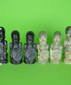 Schaakstukken - Afrikaanse figuren van steen