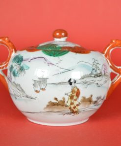 Suikerpot met drie vrouwen - Chinees porselein