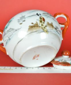 Suikerpot met drie vrouwen - Chinees porselein