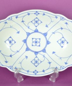 Ovale schaal motief Blau Saks - porselein