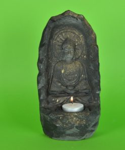 Boeddha met waxinelicht - steen
