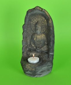 Boeddha met waxinelicht - steen